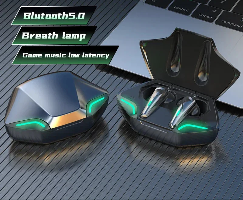 NNEOBA Wireless Bluetooth Gaming Earbuds with Mic – HiFi Sound