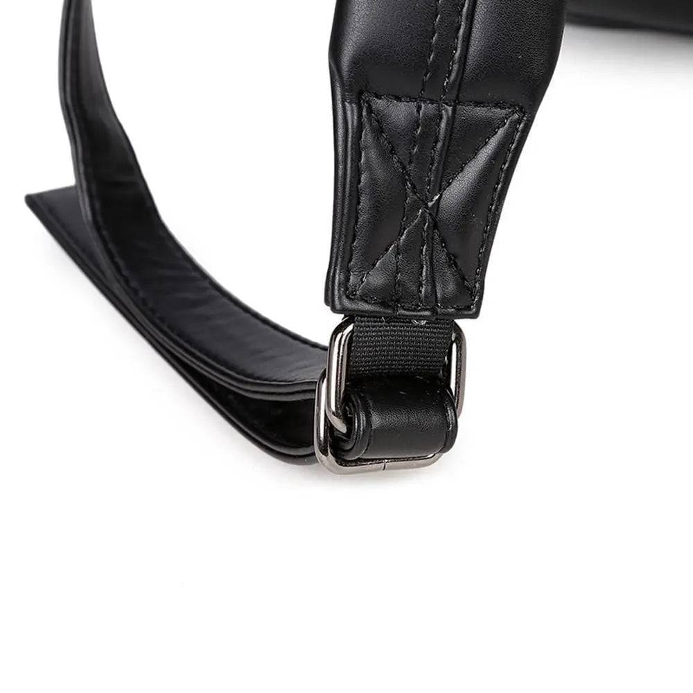 Mochila de piel sintética con diseño de elfo 3D de Halloween con espada, ideal para ordenador portátil o de viaje.