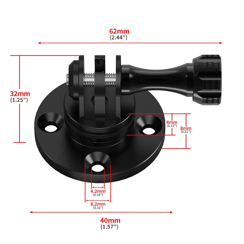 17/25mm Ball Head Mount 1/4" 3/8" M6 Thread Screw Nut Adapter Tripod Bracket Cameras Flash Fixing Wall Holder Clamping Mount