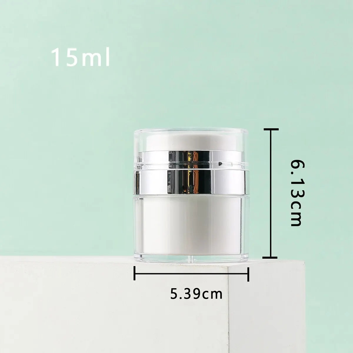 15/30/50ml Air Pump Moisturizer Jar Container Empty Cream Subpackage Vacuum Bottle for Skincare Face Makeup Lotion Creams