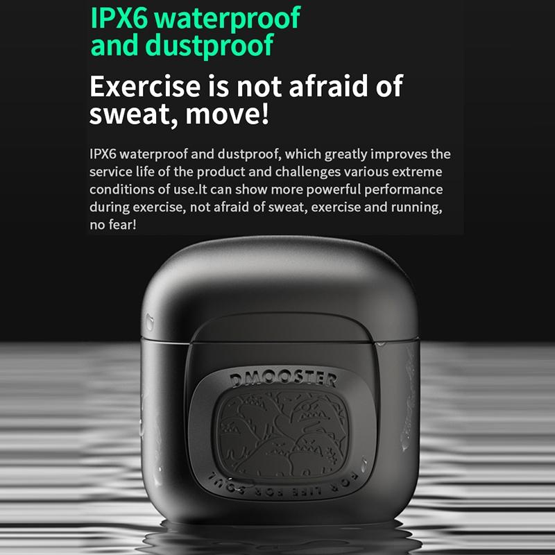 NNEDSZ Wireless Bluetooth 5.3 Earphones - Black Ipx6 Edc