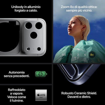 Smartphone Apple iPhone 17 Pro Octa Core 12 GB RAM 256 GB Silver 6,3"