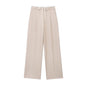 Simple Relaxed Fit Womens Pants With A Drawstring And Elastic Waist