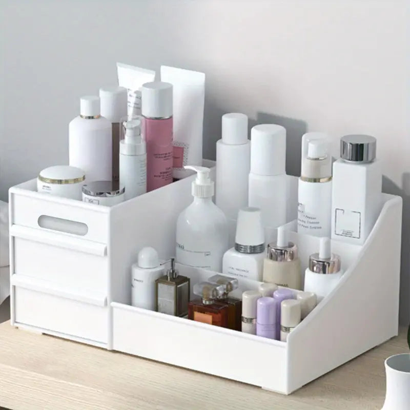 Large Capacity Cosmetic Storage with Drawers Store Brushes, Makeup, Skincare, Perfumes