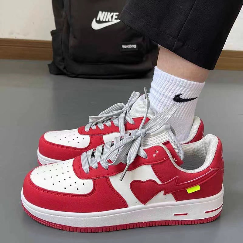 Zapatos deportivos casuales de moda para hombre con suela gruesa y empalme