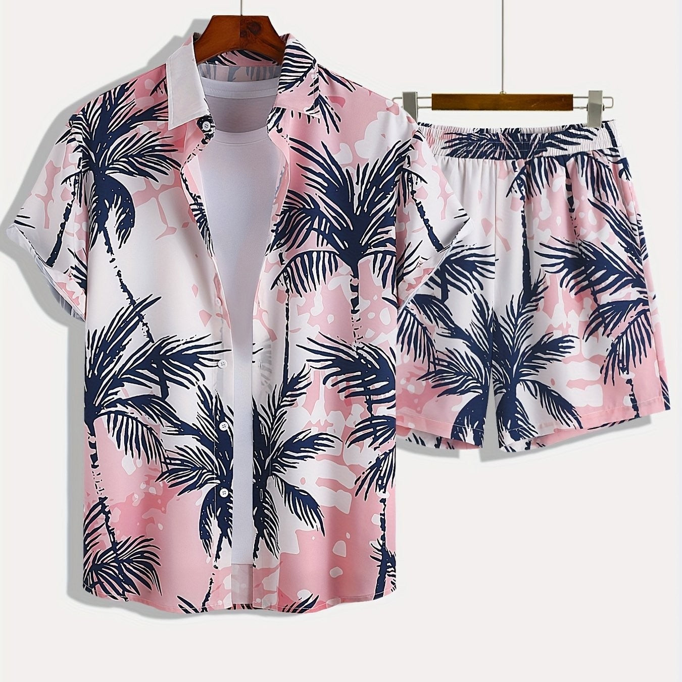Summer Men's Hawaiian Shirt Seaside Beach Vacation Style