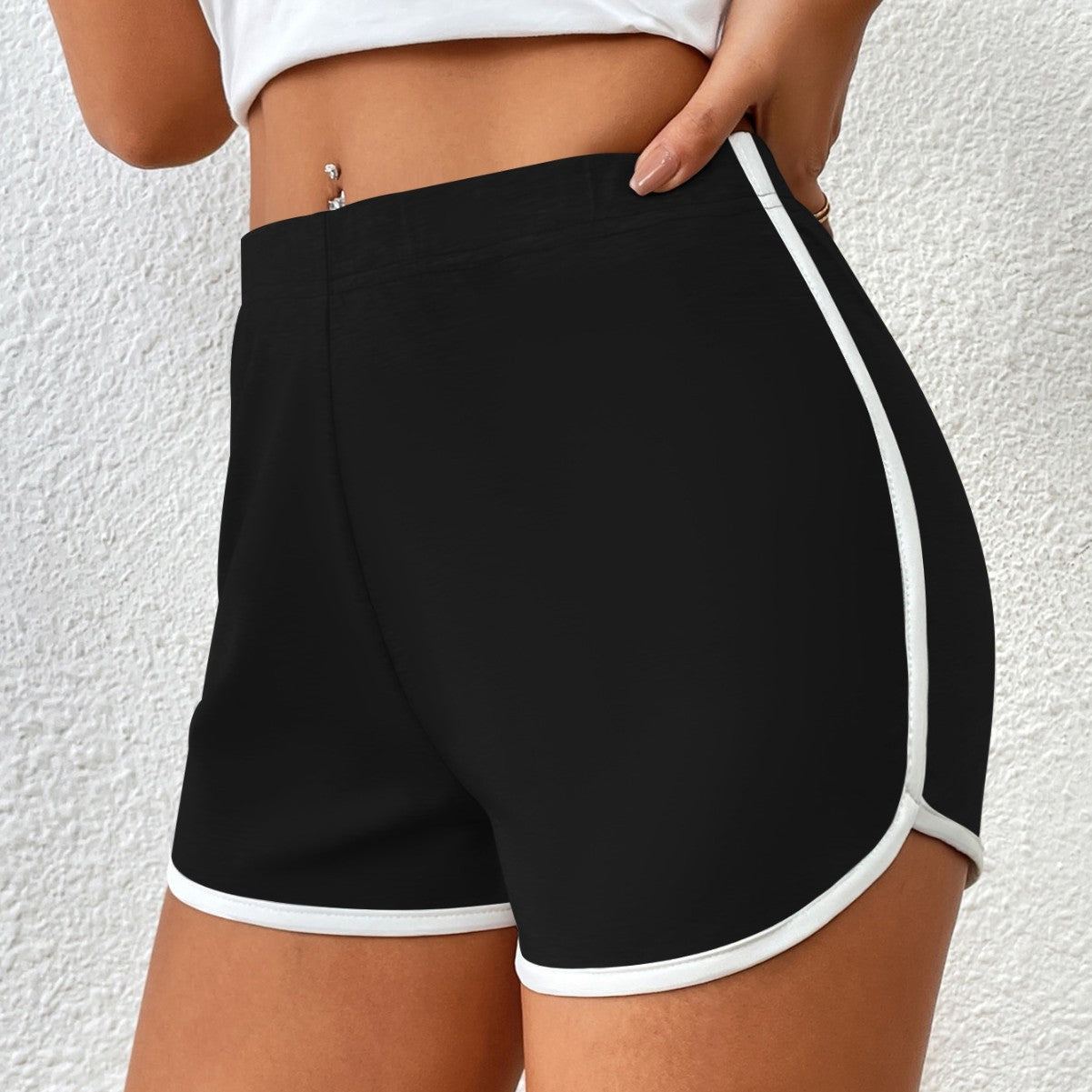 Bañador para mujer con estampado de cuadros en contraste blanco y negro