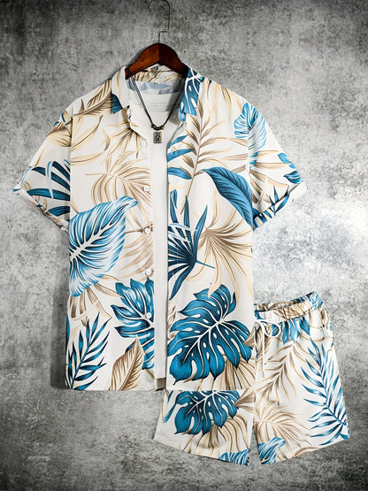 Summer Men's Hawaiian Shirt Seaside Beach Vacation Style