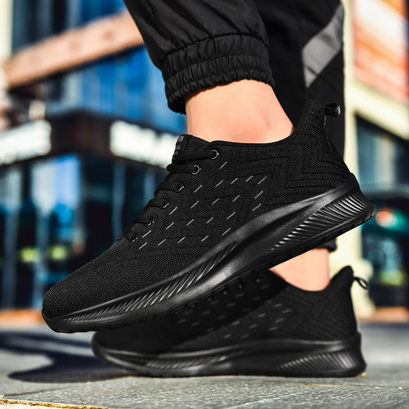 Zapatillas deportivas ultraligeras informales para correr, tejidas y pegajosas contra el frío