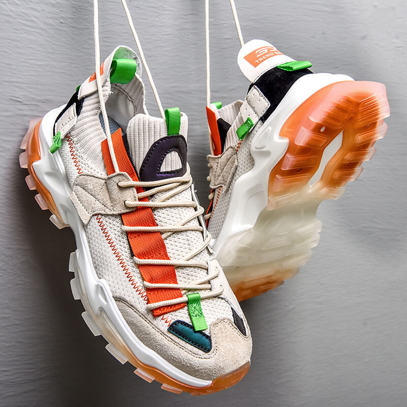 Zapatos casuales para parejas, zapatillas de deporte con red roja, zapatos de papá