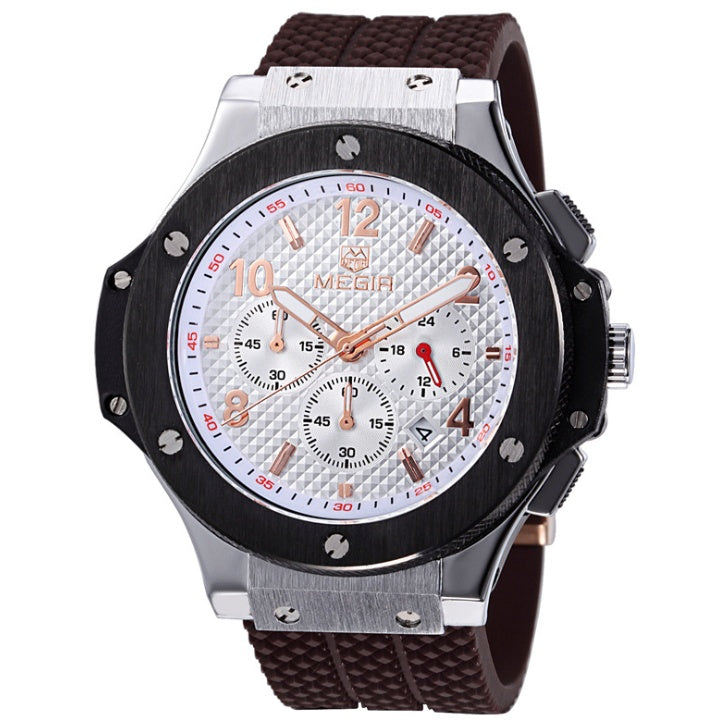 Relojes de pulsera de cuarzo de lujo para hombre, relojes deportivos militares con cronógrafo para hombre 