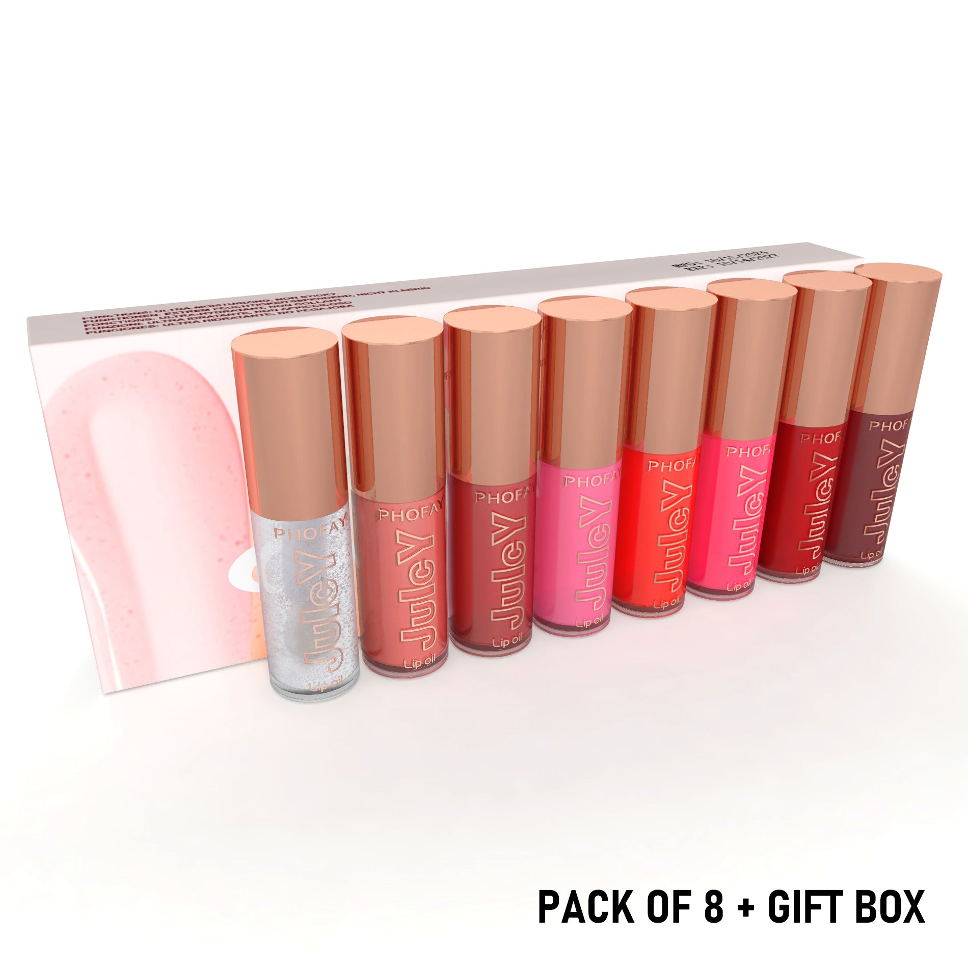 Set de aceites labiales jugosos PHOFAY