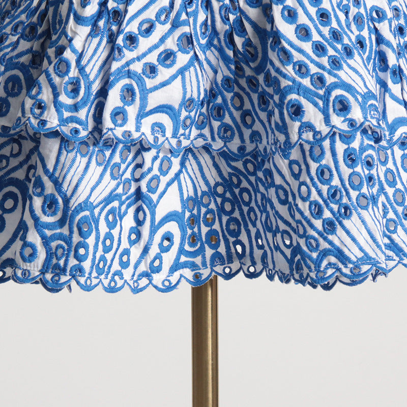 Parte superior corta con orejas de madera de temperamento estilo francés