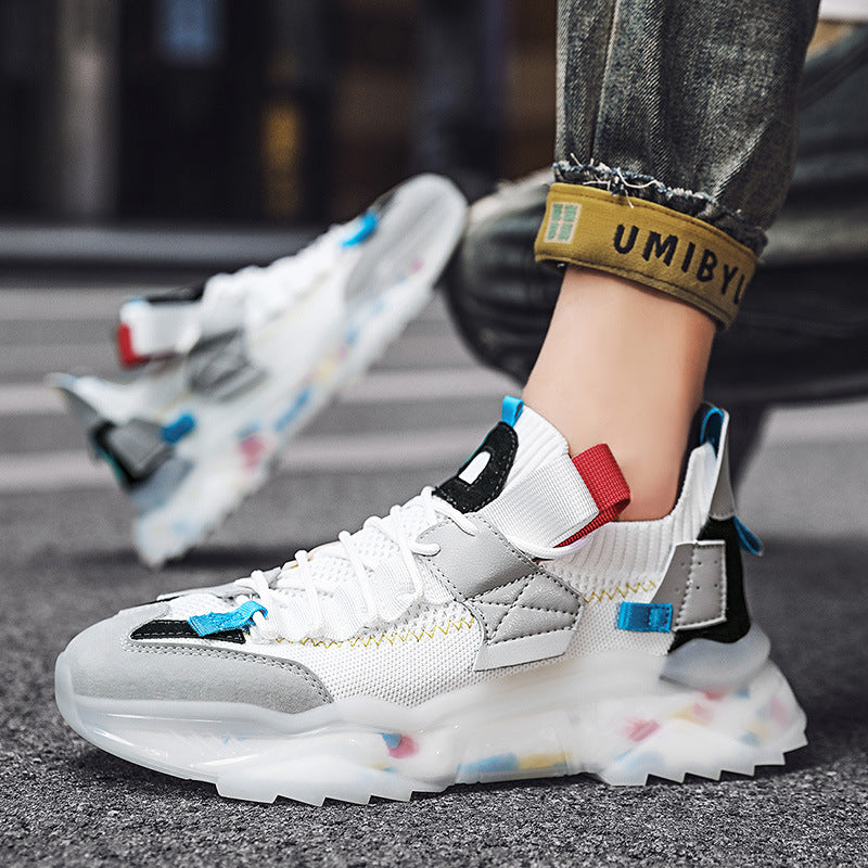 Zapatillas de deporte transpirables de suela gruesa Old Leisure