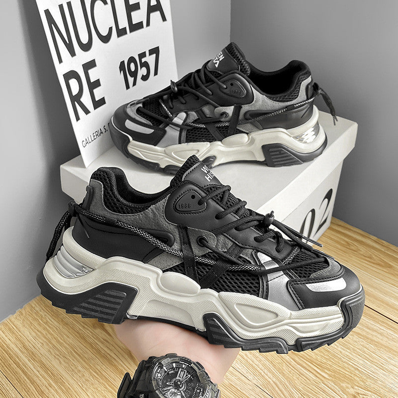 Zapatillas de running transpirables de suela gruesa para hombre