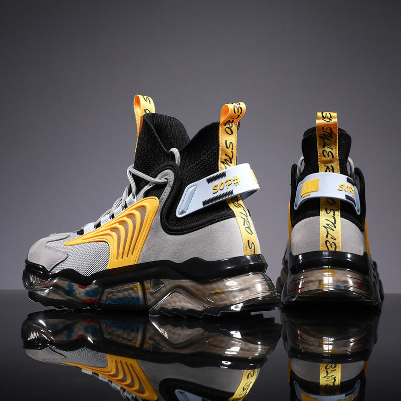 Zapatos de hombre Zapatos de caña alta Zapatos casuales transpirables de suela gruesa