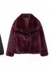 Abrigo de felpa de invierno, cálido, grueso y esponjoso, chaqueta con solapa, prendas de vestir exteriores, tops casuales de manga larga, ropa para mujer