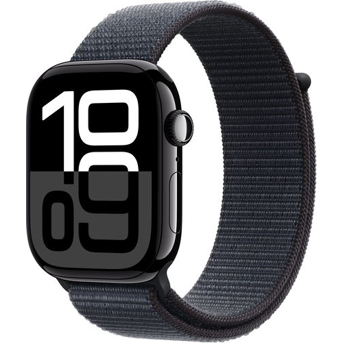 Apple Watch 10 GPS, carcasa de aluminio negro azabache de 46 mm, correa loop deportiva Ink (MWWR3QF/A)