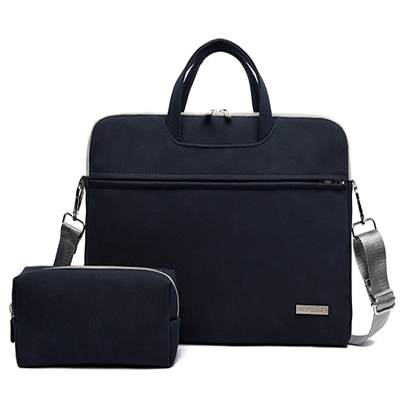 Bolso de piel sintética para portátil, maletín para MacBook Air de 13,3, 14 y 15,6 pulgadas, bolso de hombro para hombre y mujer.