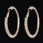 Luxury Round Crystal Hoop Earrings for Women