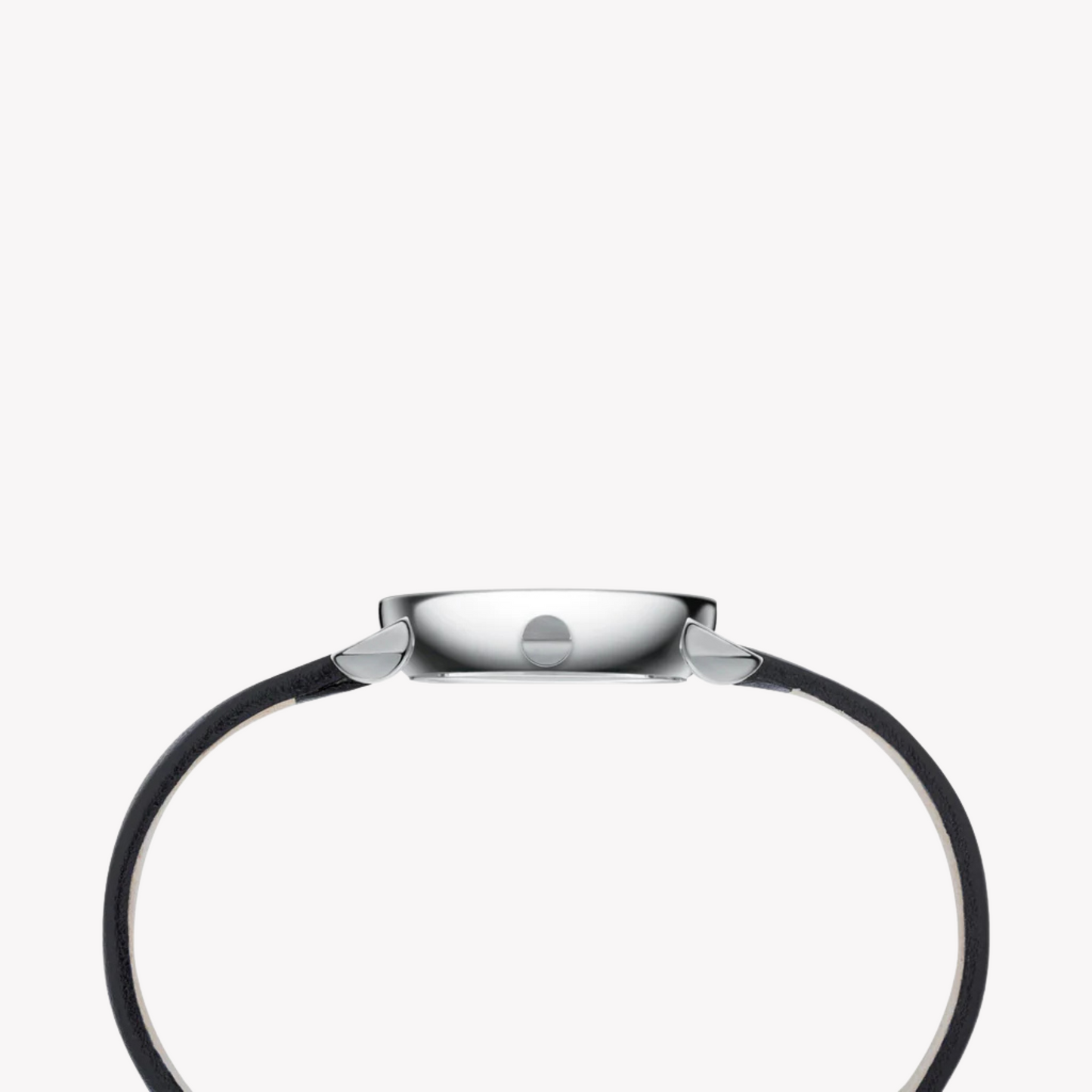 Pierre Cardin Women's Black Leather Watch, Silver Dial | Ccm.0504