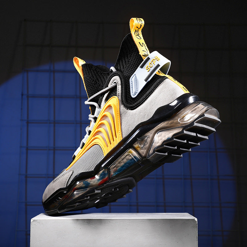 Zapatos de hombre Zapatos de caña alta Zapatos casuales transpirables de suela gruesa