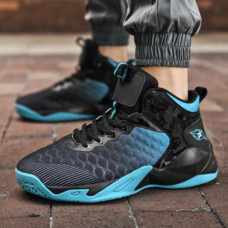 Zapatillas transpirables de malla degradada de caña media para hombre