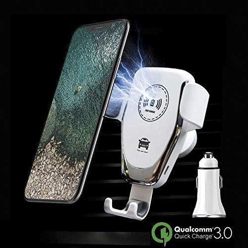 Compatible con Apple, cargador inalámbrico Qi para coche para 11 Pro Xs Max X, carga rápida de 18 W
