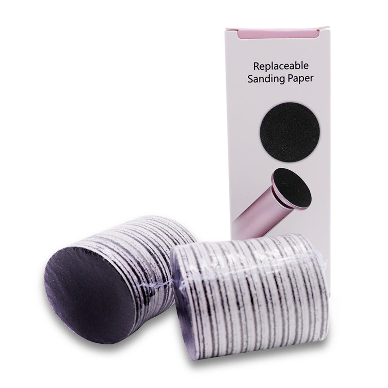 Removedor eléctrico de callos para pies, lima para talones, piel muerta, herramienta de pedicura, pulidor electrónico de pies y papel de lija de repuesto.