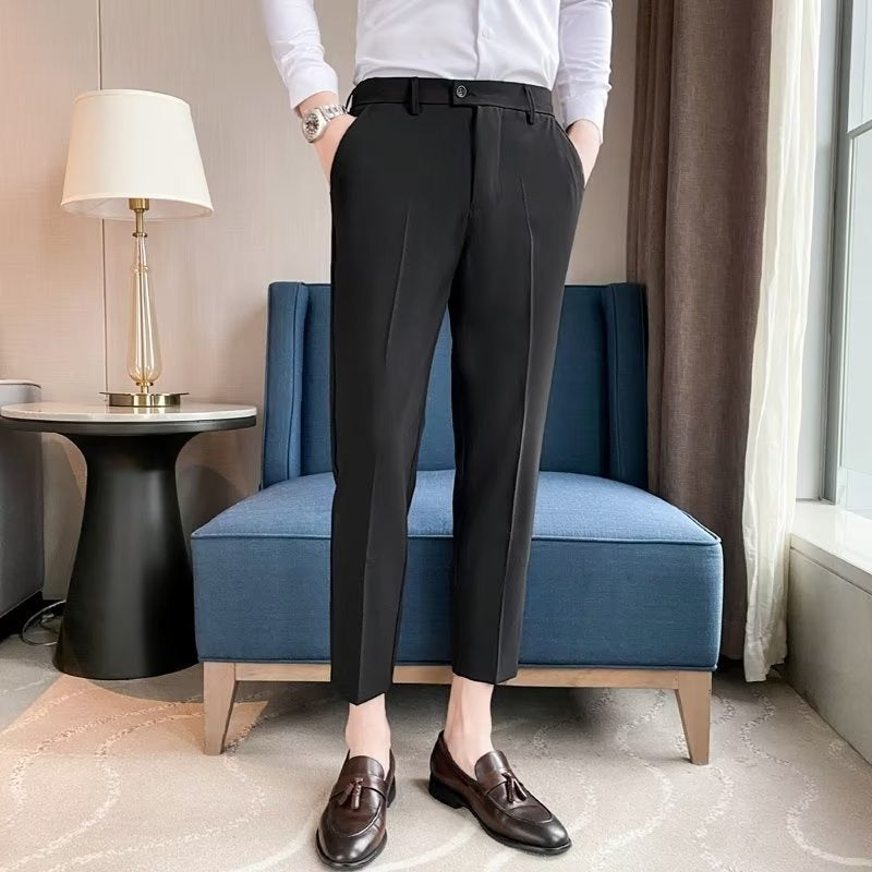 Business Mens Casual Straight-leg Suit Pants