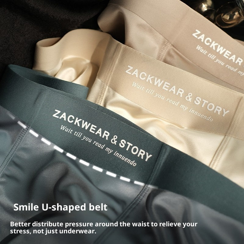 Ropa interior de seda helada para hombre, de satén ligero y lujoso