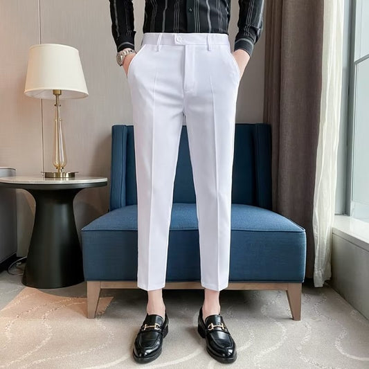 Business Mens Casual Straight-leg Suit Pants