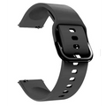 Reloj inteligente Curea, MyBandz, Silicona, 20mm, Negro (20SKU6132)