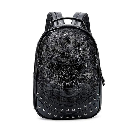 3D Backpack 3D modeling Waterproof Studded Apeman Wild Backpack Hip Hop Rucksacks