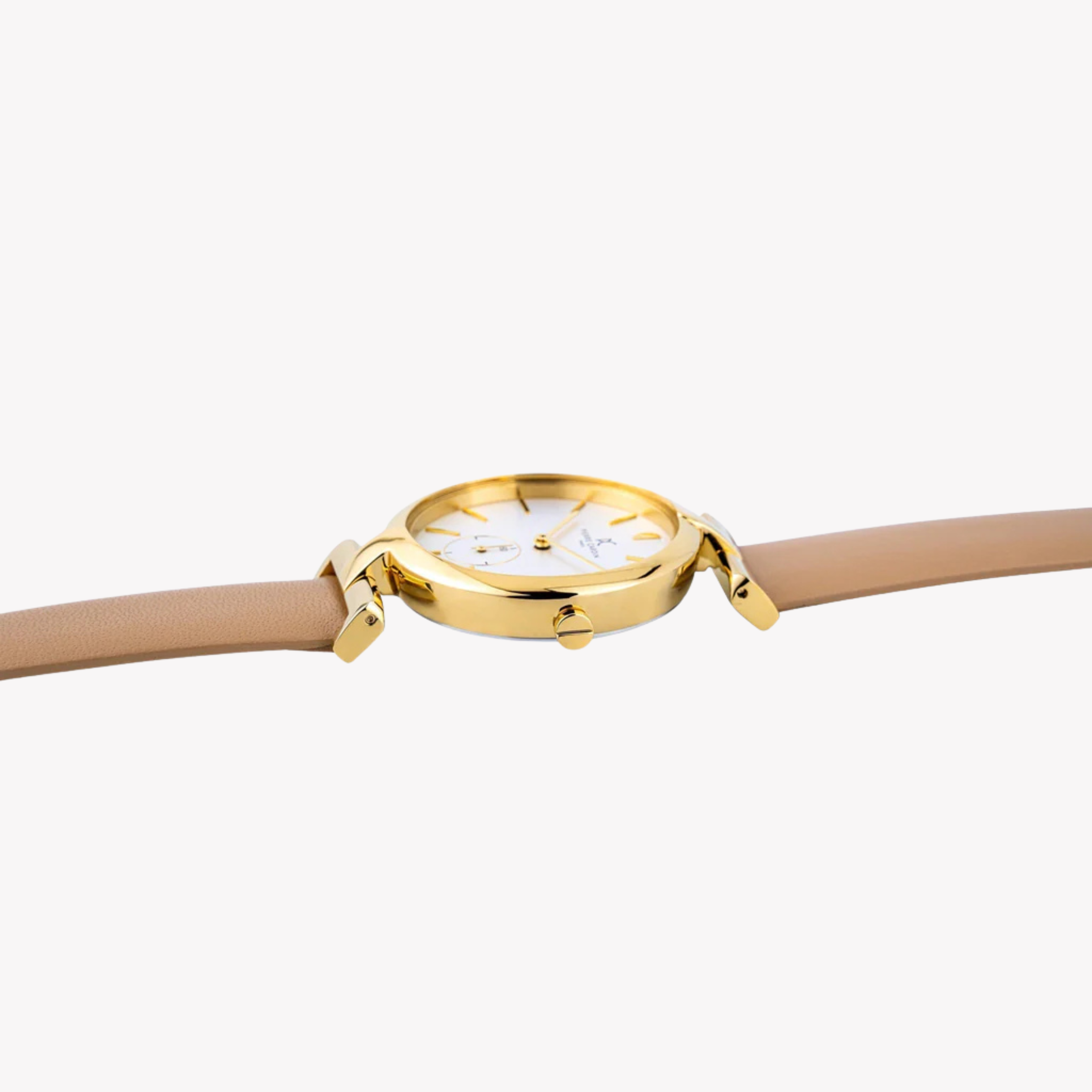Reloj Pierre Cardin para mujer de piel beige con esfera plateada | Cmd.3517