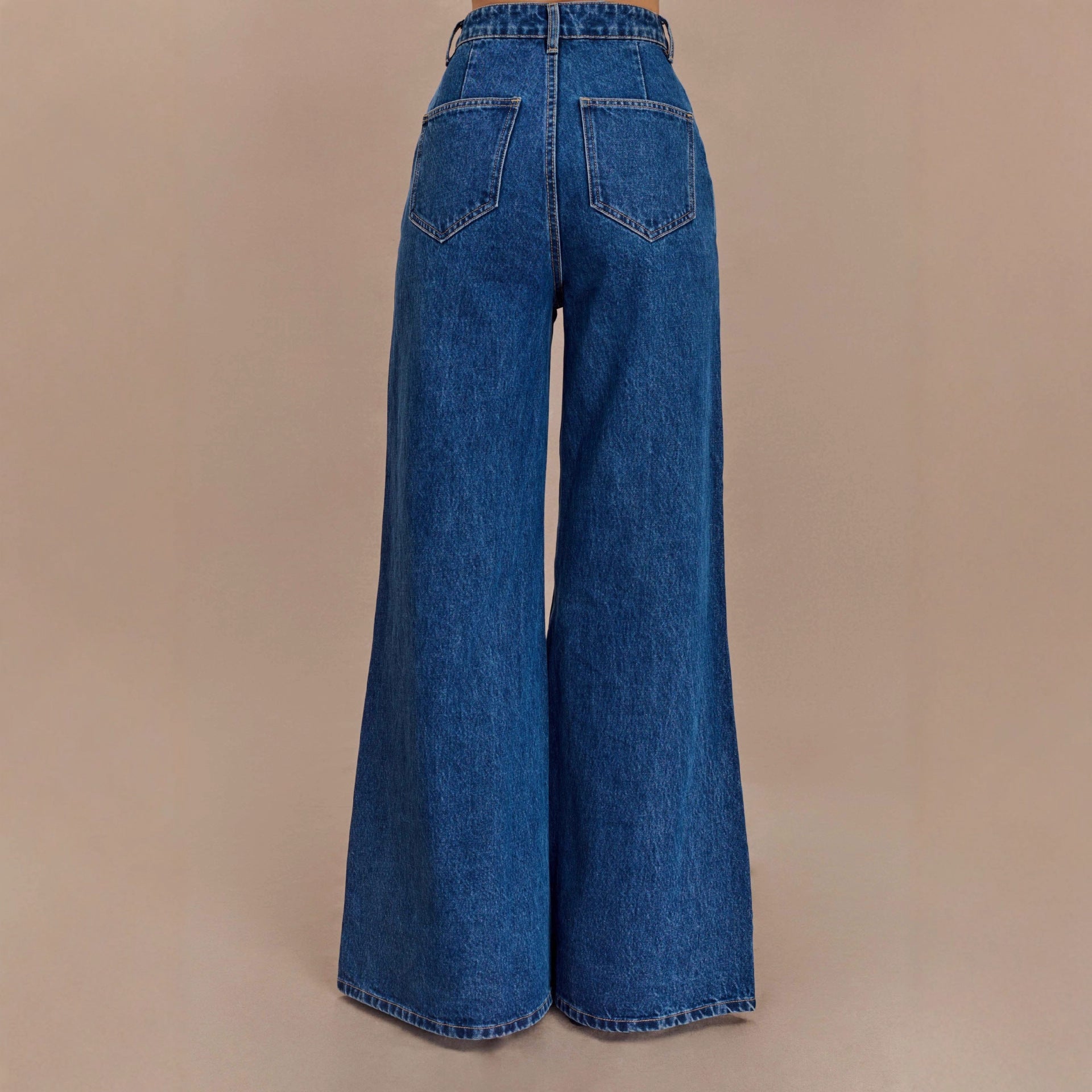 Vaqueros anchos de pierna ancha, elegantes y a la moda, para damas, de estilo europeo y americano.