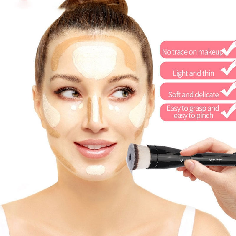 Brocha eléctrica para rostro, brocha para base, herramienta automática de maquillaje.