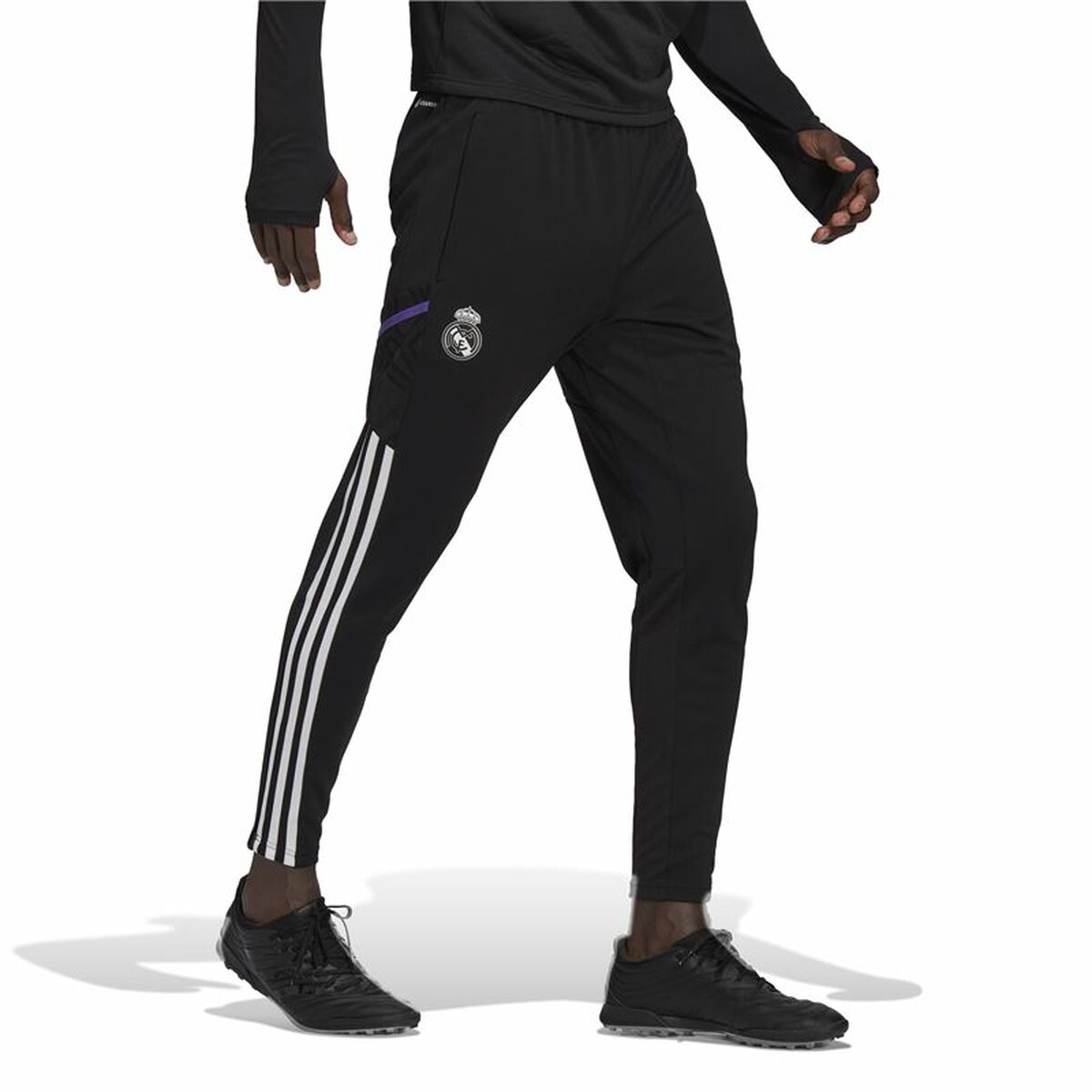 Pantalón de entrenamiento de fútbol para adultos Real Madrid CF Condivo 22 Negro Hombre