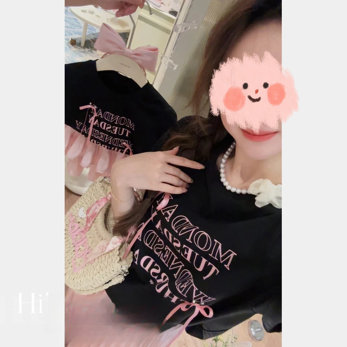 Traje de dos piezas con falda plisada y camiseta con letras estilo occidental para niña