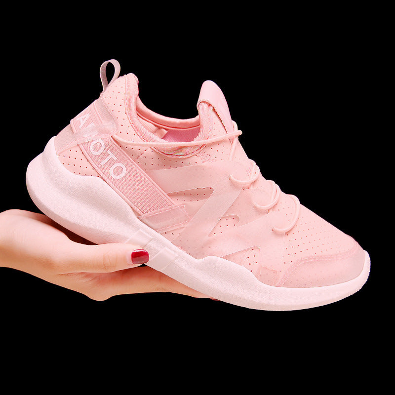 Zapatillas deportivas blancas para mujer, zapatillas informales transpirables para correr.