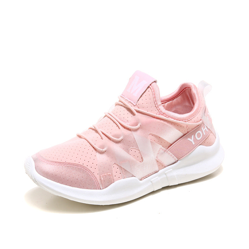 Zapatillas deportivas blancas para mujer, zapatillas informales transpirables para correr.