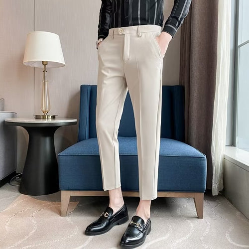 Business Mens Casual Straight-leg Suit Pants