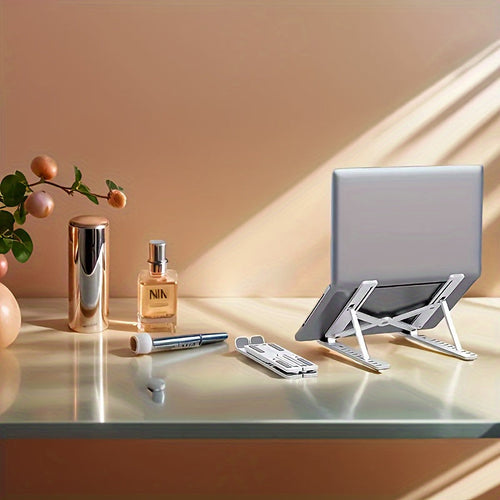 Soporte ajustable para computadora portátil, elevador de escritorio plegable