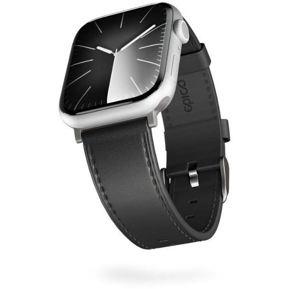 Correa de cuero Epico para Apple Watch SE/Series 1-9 (38/40/41 mm)/10 (42 mm) - fekete (9918131300012)