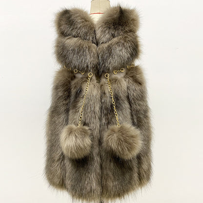 Women's Autumn And Winter Warm Fur Vest