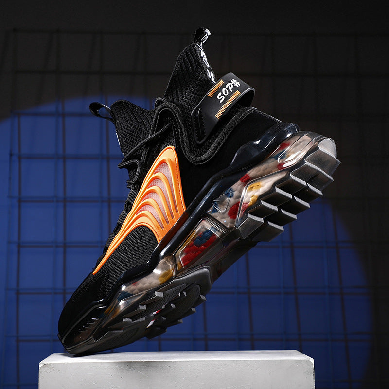 Zapatos de hombre Zapatos de caña alta Zapatos casuales transpirables de suela gruesa