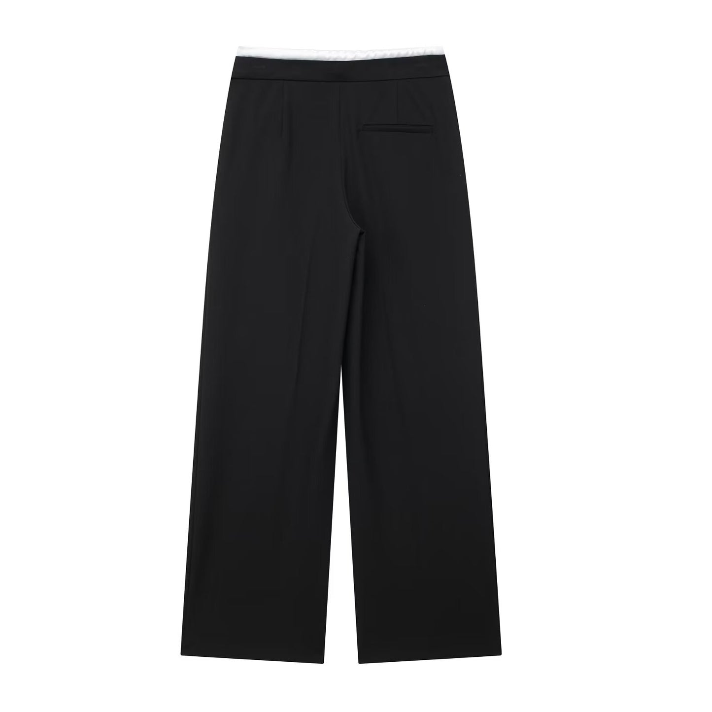 Simple Relaxed Fit Womens Pants With A Drawstring And Elastic Waist