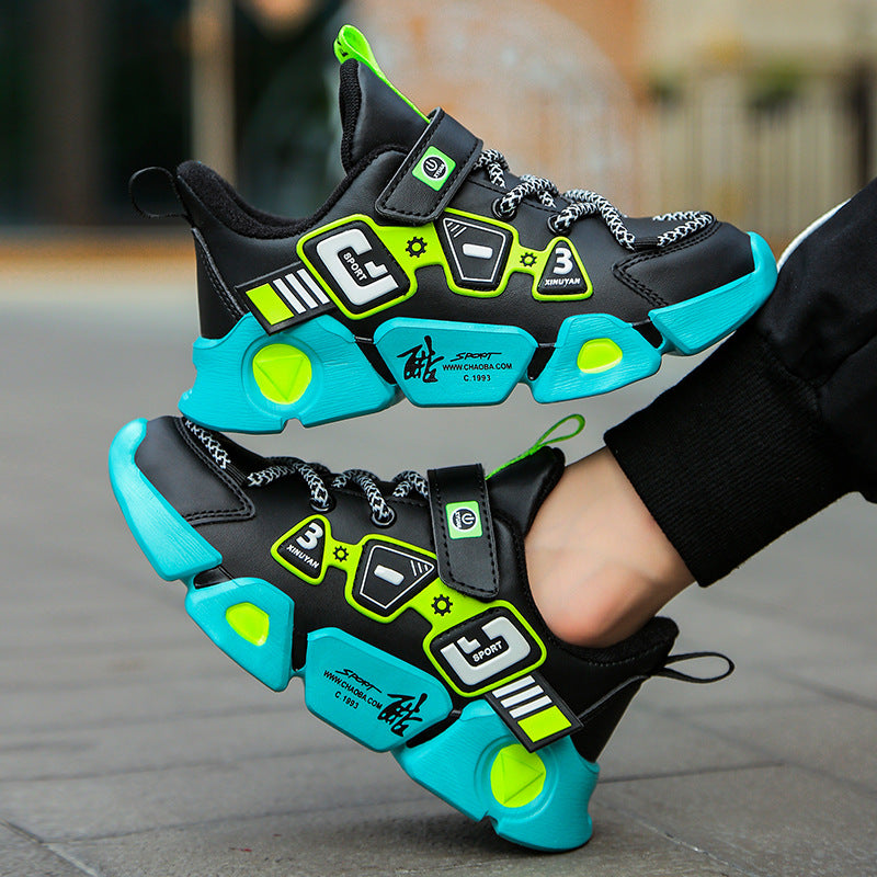 Zapatillas transpirables con velcro tejido de malla