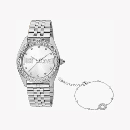 Just Cavalli Women's Silver Watch, Silver Dial | Jc1l195m0045