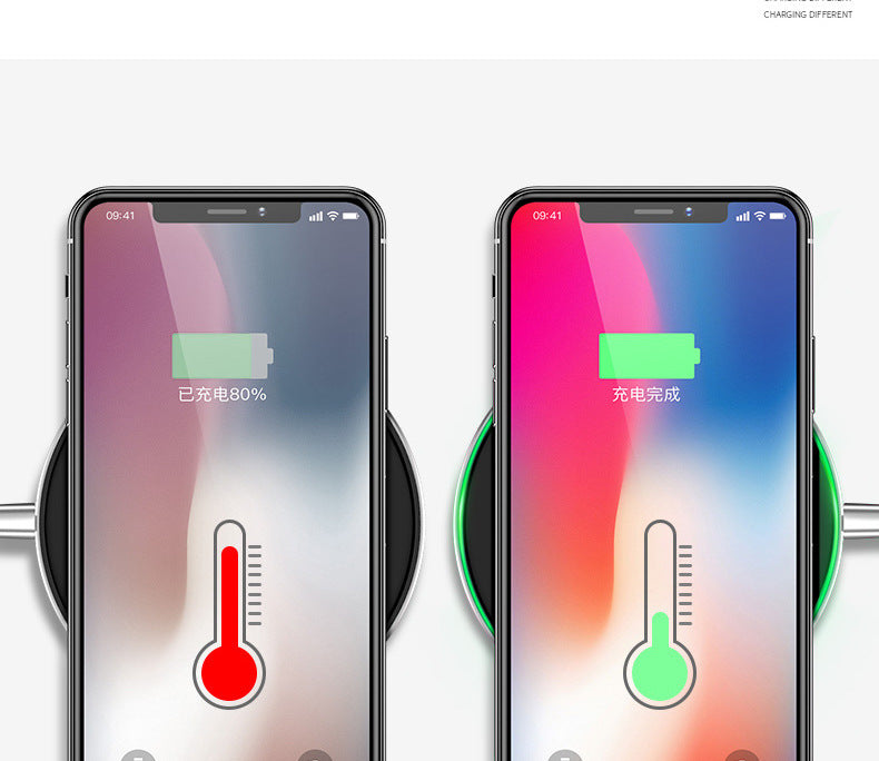 Cargador inalámbrico para iPhone, almohadilla de carga inalámbrica rápida para Samsung de alta velocidad